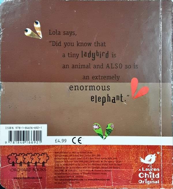 Board Book หนังสือนิทานเด็ก ภาษาอังกฤษ 🍅🍓Charlie and Lola's Animals by Lauren Child/Used สภาพ 80-90%