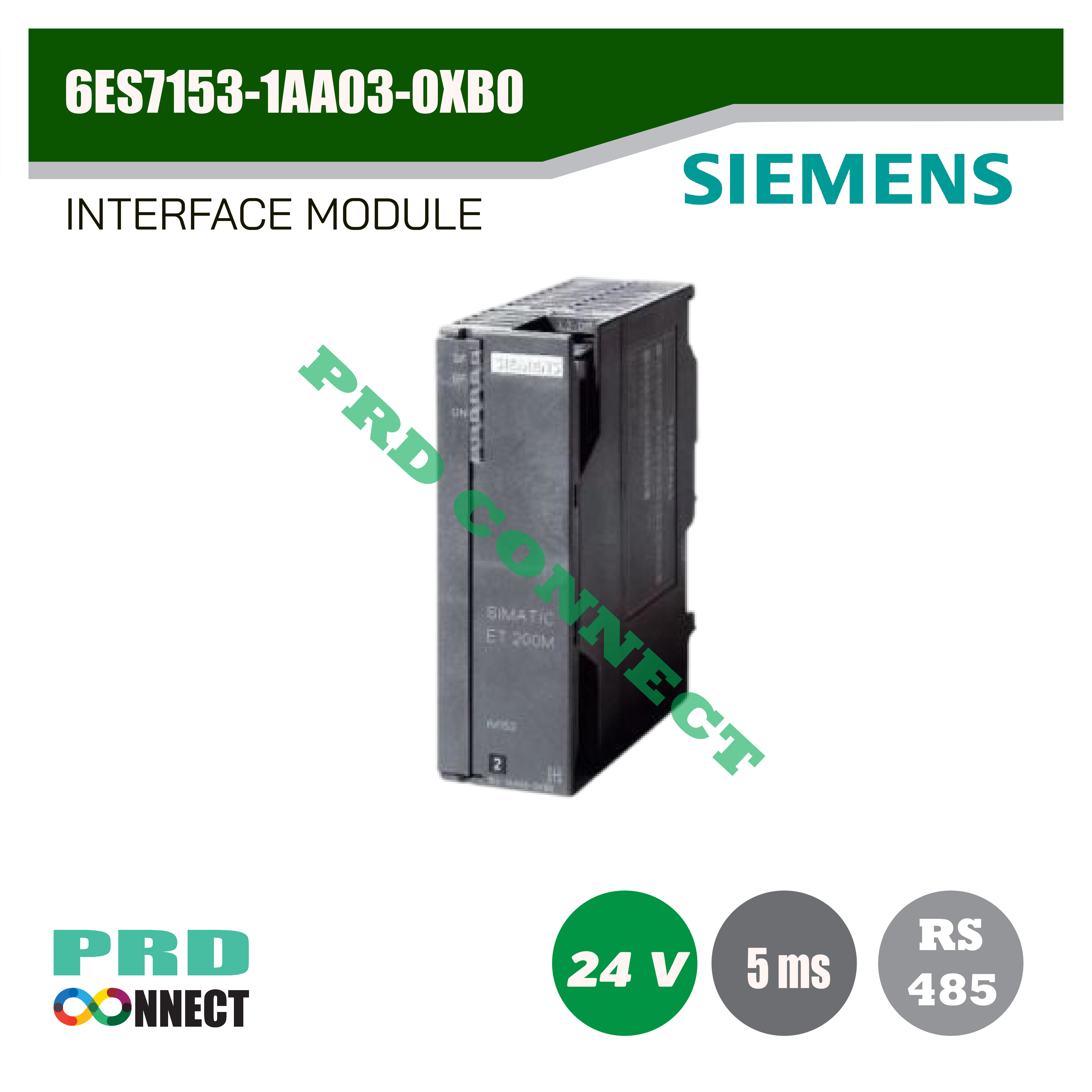 6ES7153-1AA03-0XB0 Connection Module, 1 A, 24 VDC, SIMATIC DP Series