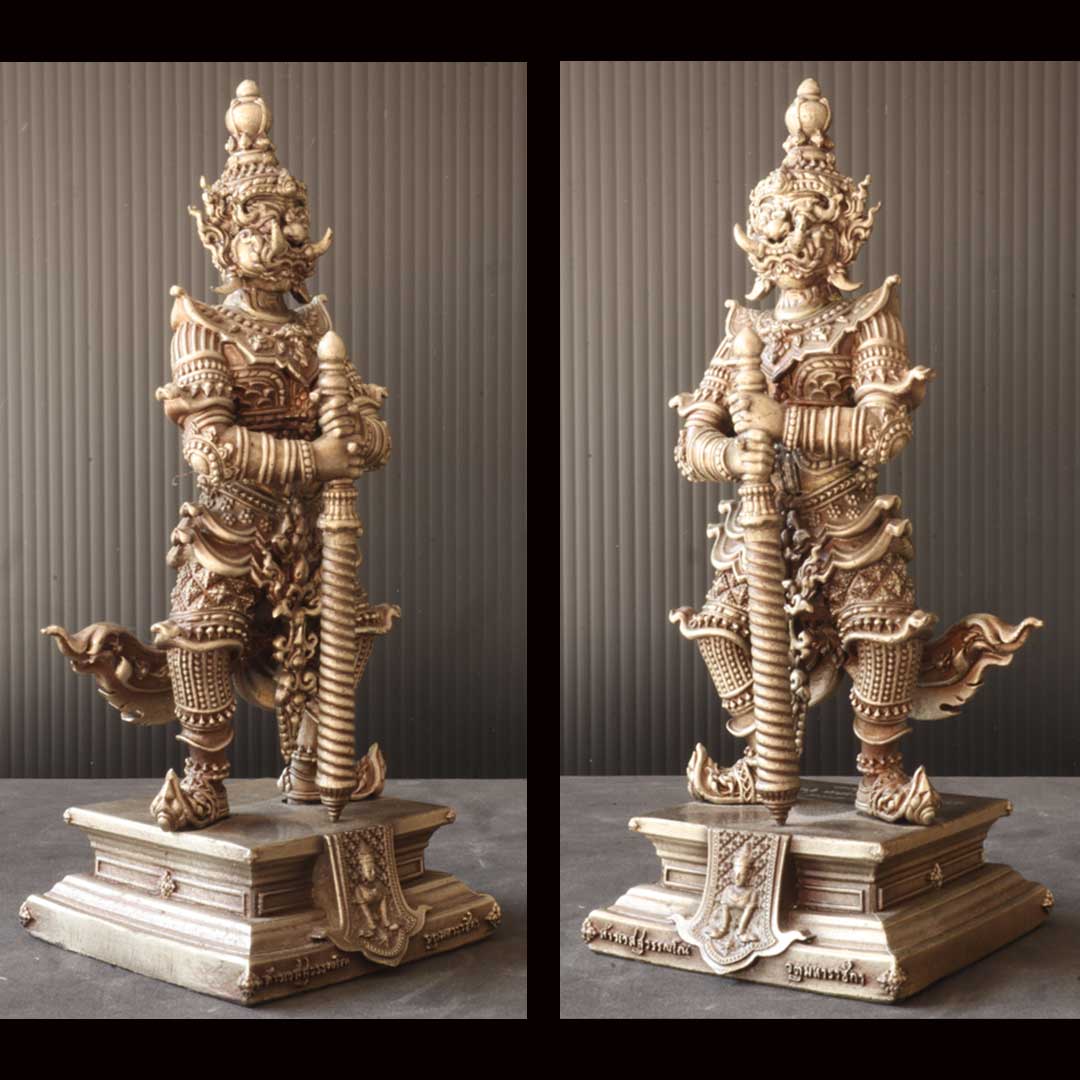 พระบูชา ท้าวเวสสุวรรณโณ วัดจุฬามณี รุ่นพุทธศิลป์ทรงจำปี ปี2563 ขนาด 5นิ้ว เนื้อขนวนชุบเงินซาตินนอก