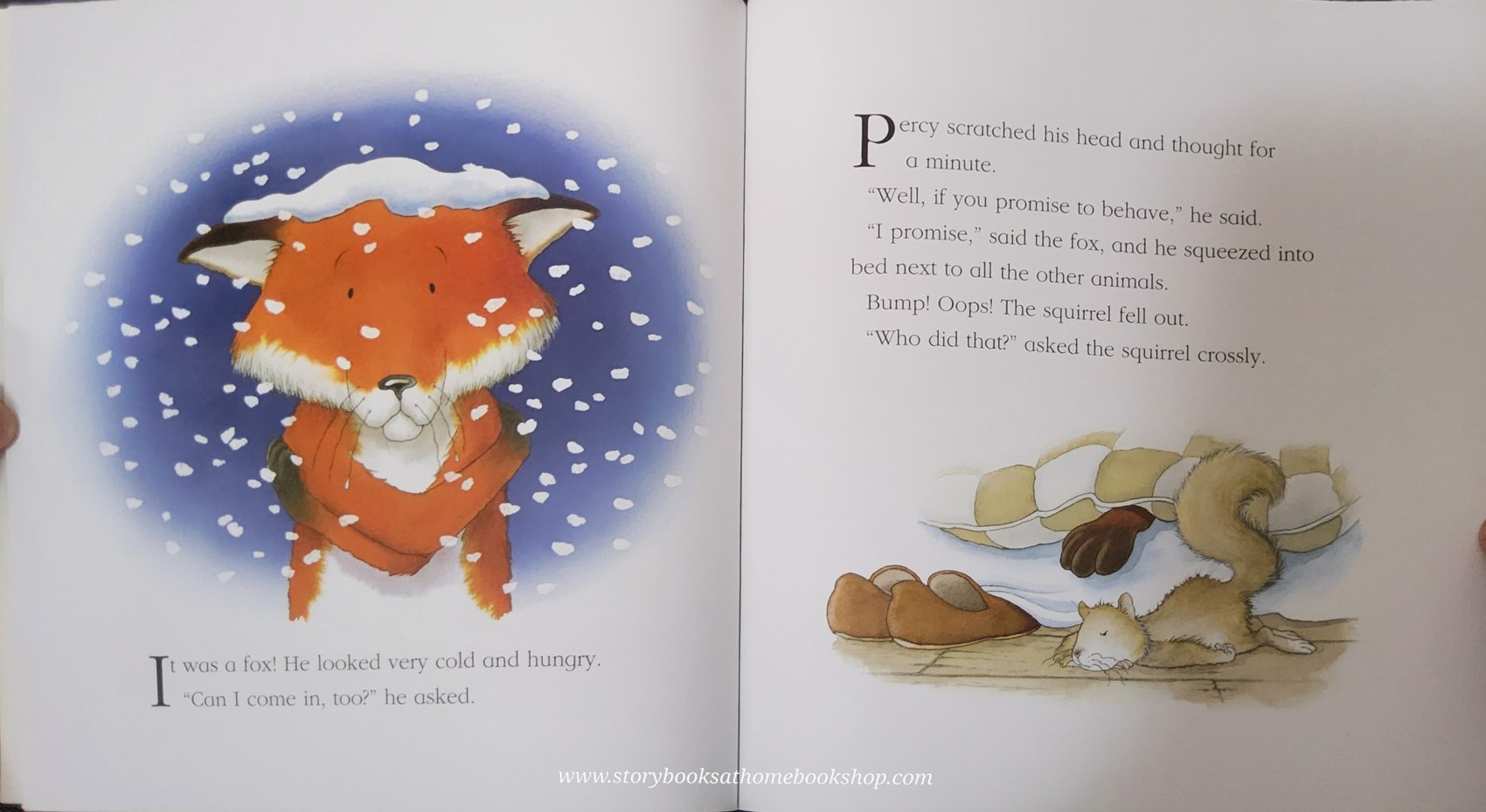 หนังสือนิทานปกอ่อน** ♥️♥️A PERCY THE PARK KEEPER STORY:ONE SNOWY NIGHT BY NICK BUTTERWORTH (WITH POSTER)