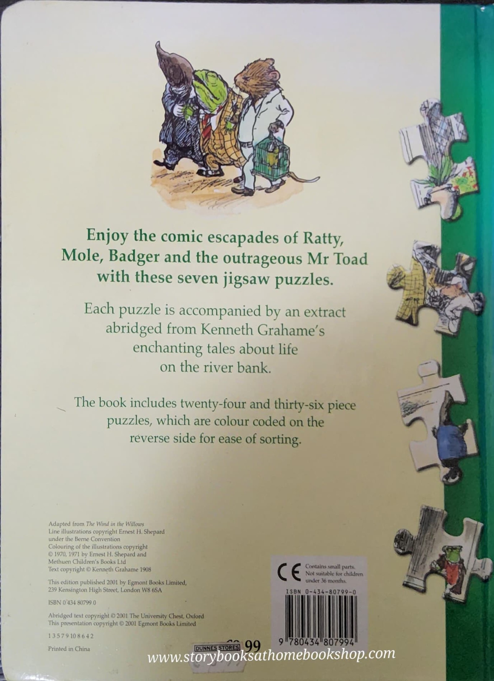 **JIGSAW BOARD BOOK** 🍅🍓THW WIND IN THE WILLOWS JIGSAW BOOK WITH 7 JIGSAWS