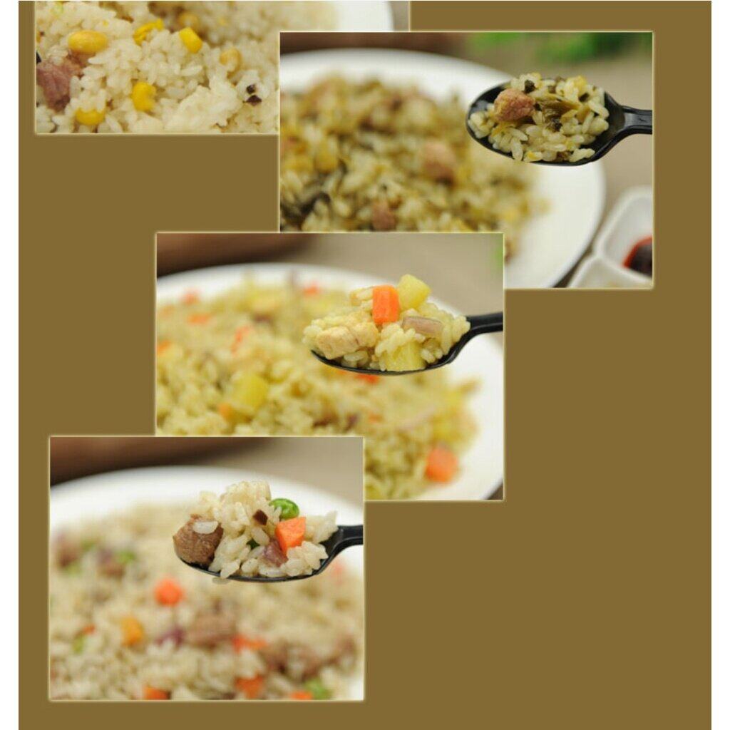 13MRE emergency fired rice outdoor camping รหัส13 อาหารทหาร อาหารฉุกเฉิน พร้อมทาน ร้อนเอง MREจีน