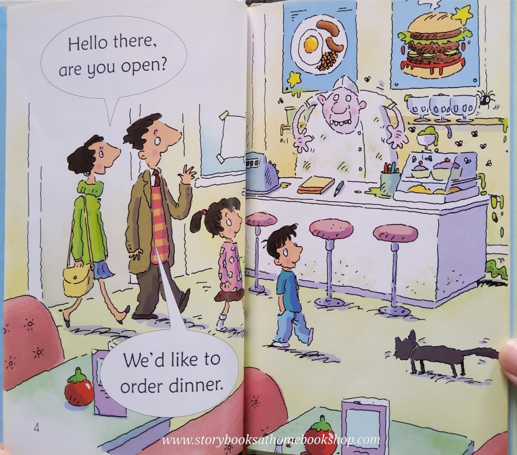 หนังสือนิทานปกแข็ง ** ♥️USBORNE VERY FIRST READING BOOK13:THE MONSTER DINER