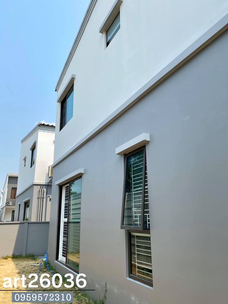 เหล็กดัด สีขาว ประตู บานเลื่อน