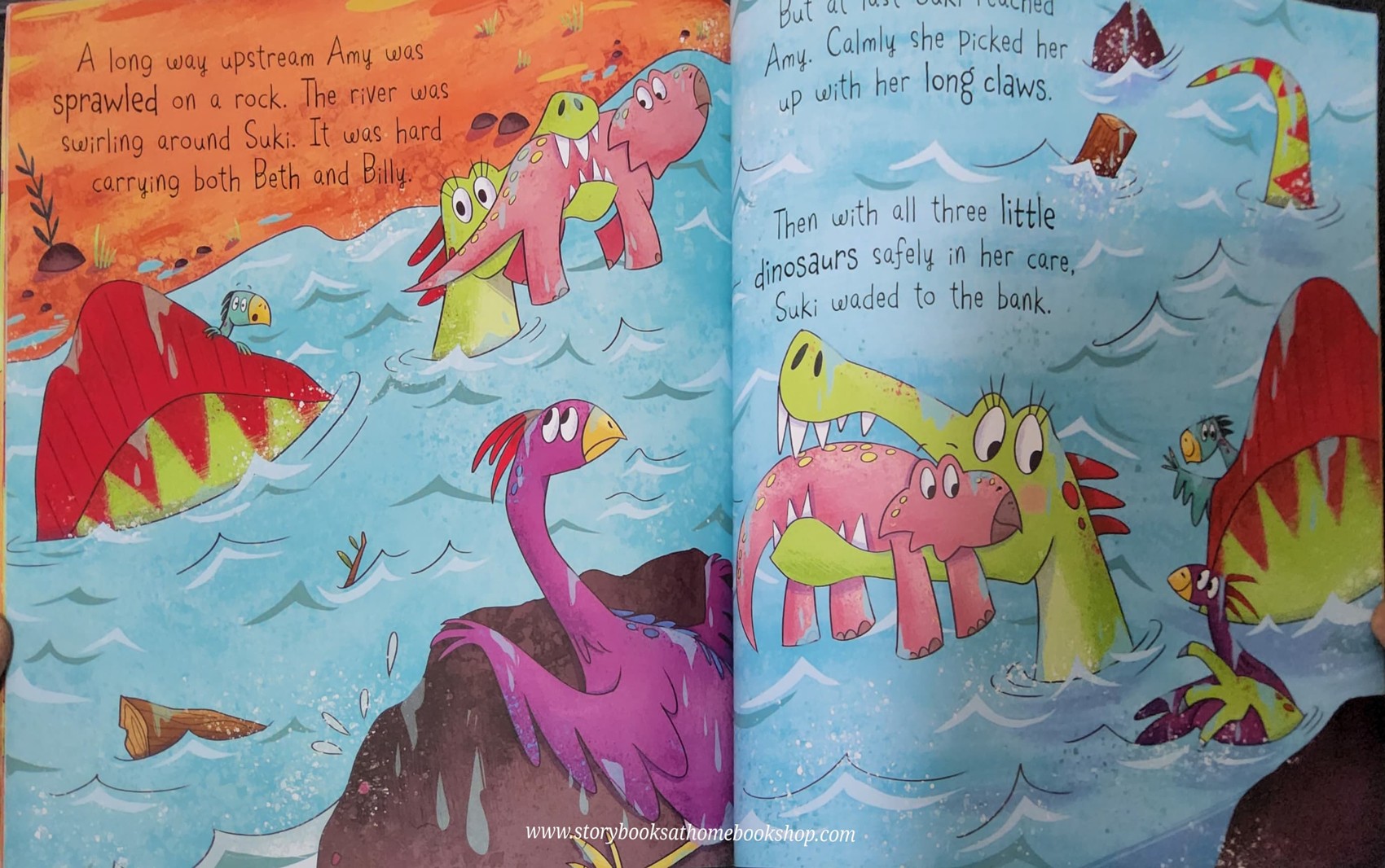 หนังสือนิทานปกอ่อน** 🍅🍓DINOSAUR ADVENTURES: SPINOSAURUS THE ROARING RIVER