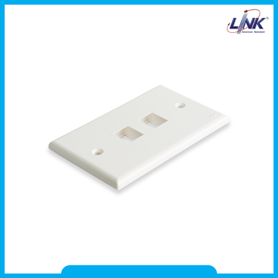 SHINY FACE PLATE 2 PORT หน้ากากขาวมันเงา