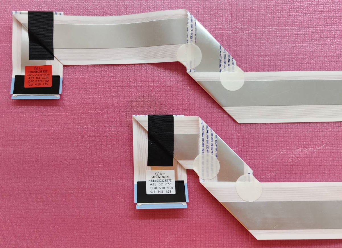 สายแพทีวี แอลจี LG ของแท้มือสองถอดจากเครื่องพร้อมใช้งาน รุ่น55QNED8ZASA.BTMD6JD พาร์ทEAD66038321 EAD66038322