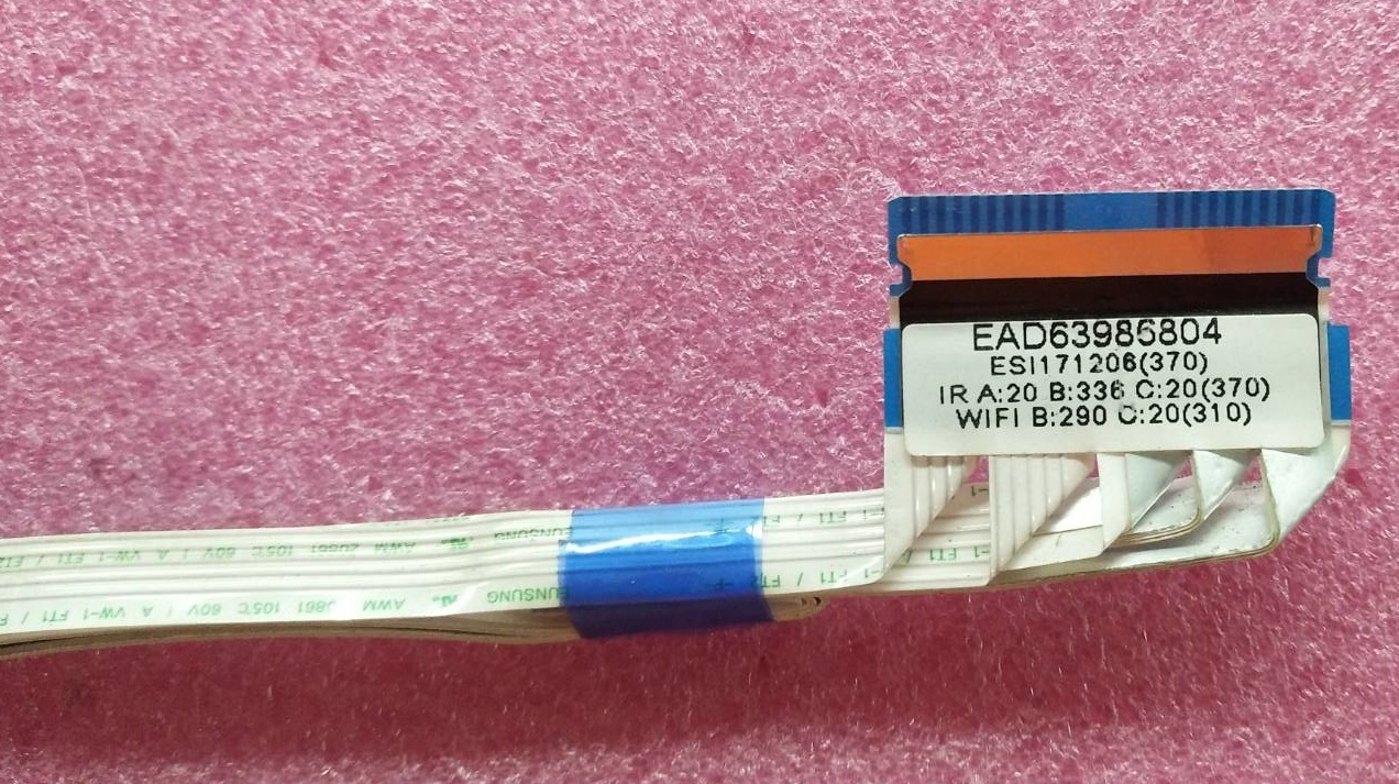 สายแพตัวรับรีโมท/ตัวรับWifi ของแท้ถอดจากเครื่อง พาร์ทEAD63986804 รุ่น 65SJ800T และรุ่นอื่นที่พาร์ทตรงกัน