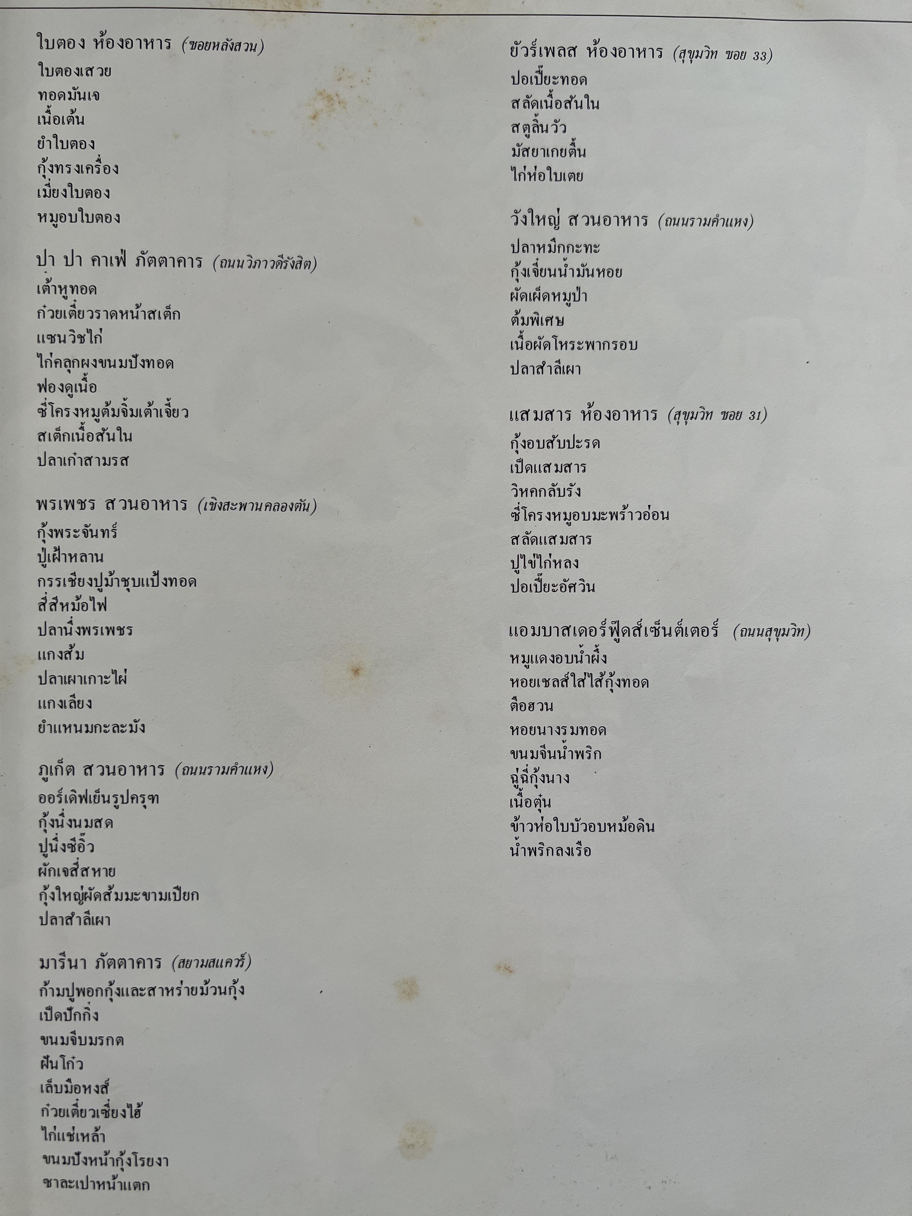 ตำราอาหารภัตตาคาร โดย : อาจารย์ศรีสมร คงพันธุ์ อาจารย์มณี สุวรรณผ่อง อาจารย์จันทร ทศานนท์.