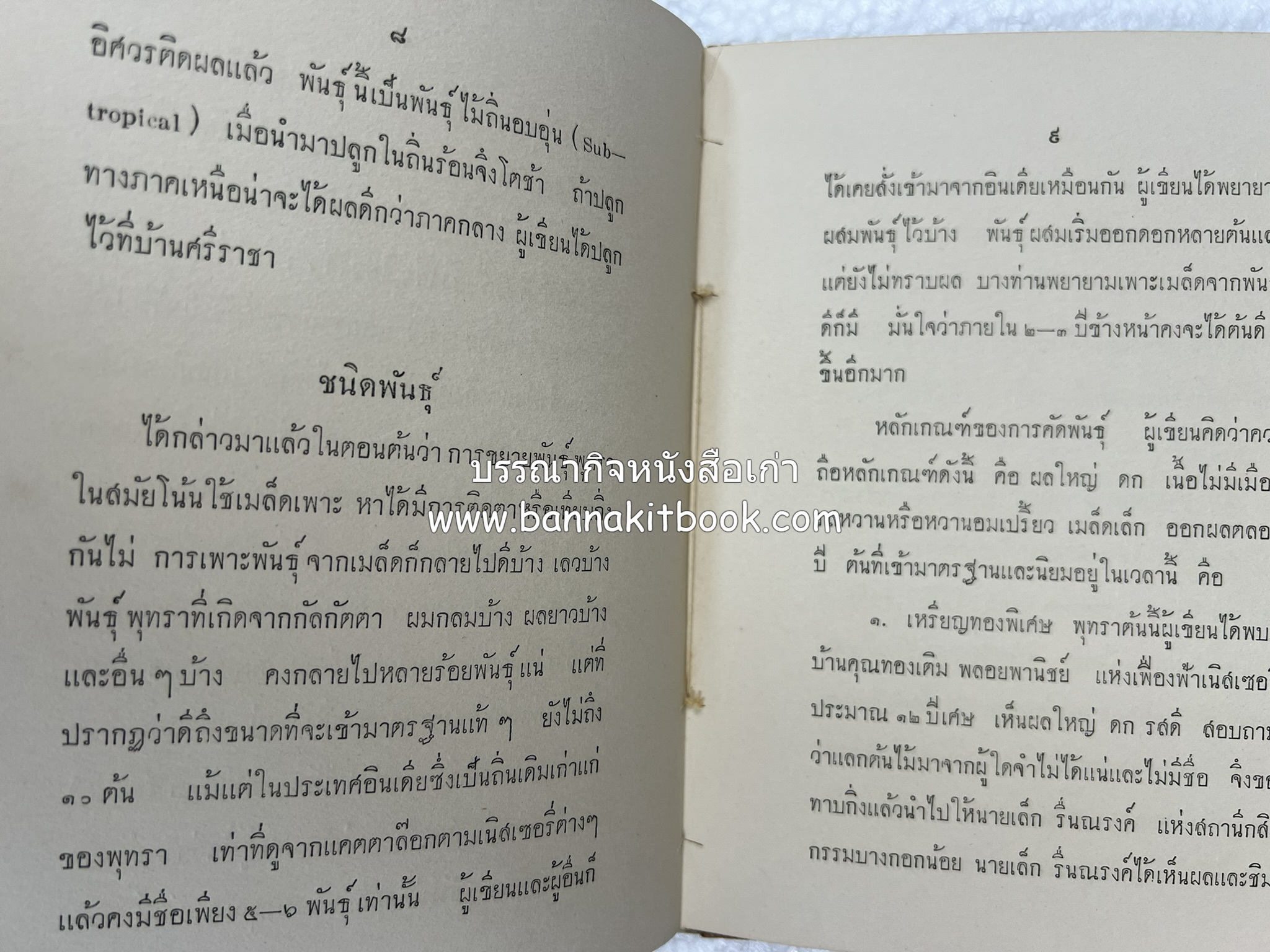การเพาะปลูกพุทรา ตำราชุดเกษตรกรรม ของ หลวงบุเรศบำรุงการ.