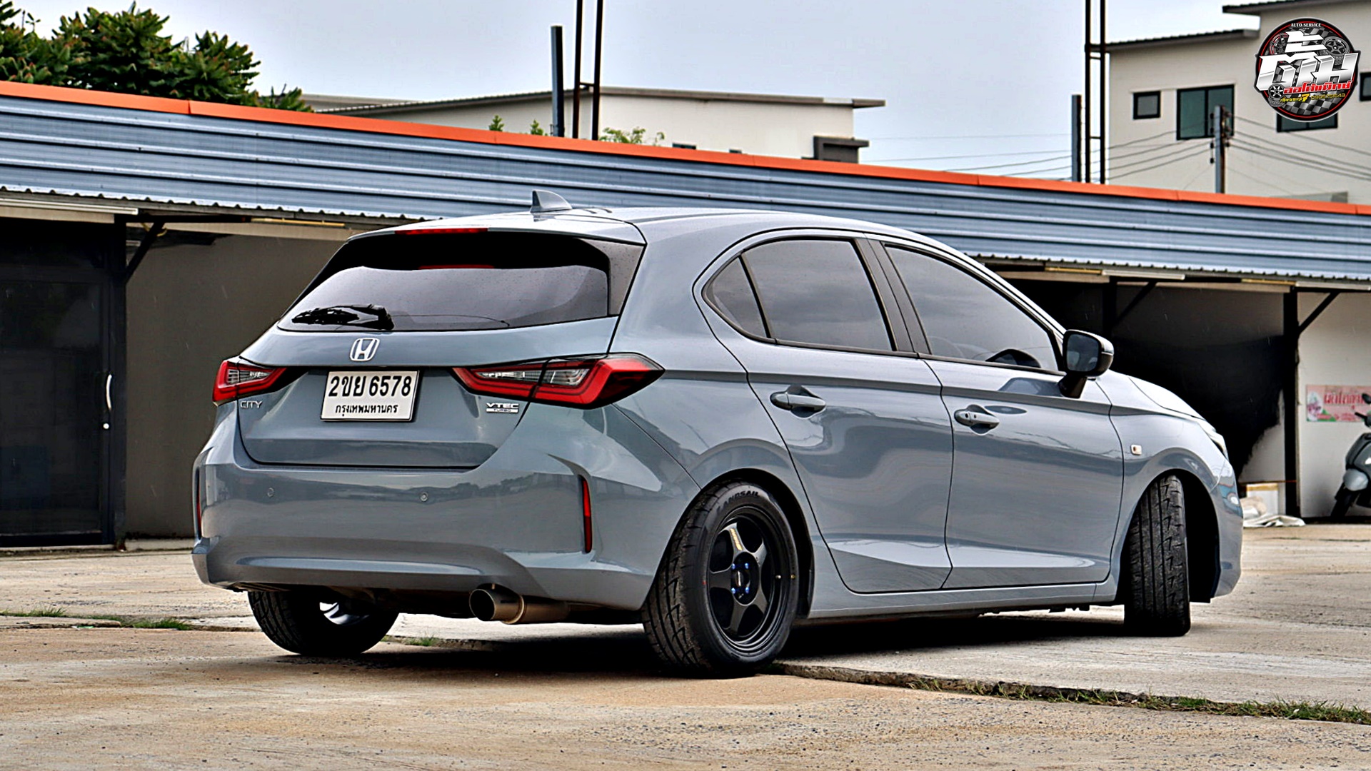 HONDA CITY เปลี่ยนล้อยาง ล้อ SPOON ATM-021 ATOMIC ขอบ15นิ้ว ยาง LANDSAIL RS009 205/50R15 89V