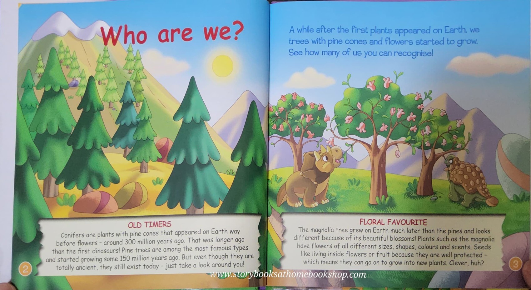 หนังสือนิทานปกแข็ง** 🍅🍓DINOSAURS&FRIENDS READ.LEARN.PLAY:PREHISTORIC PLANTS:PLAMS,PINES AND MAGNOLIAS #54