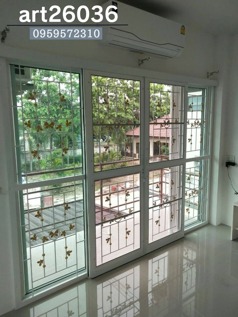 เหล็กดัดพร้อมมุ้งลวด ประตูและหน้าต่าง หลายๆแบบ