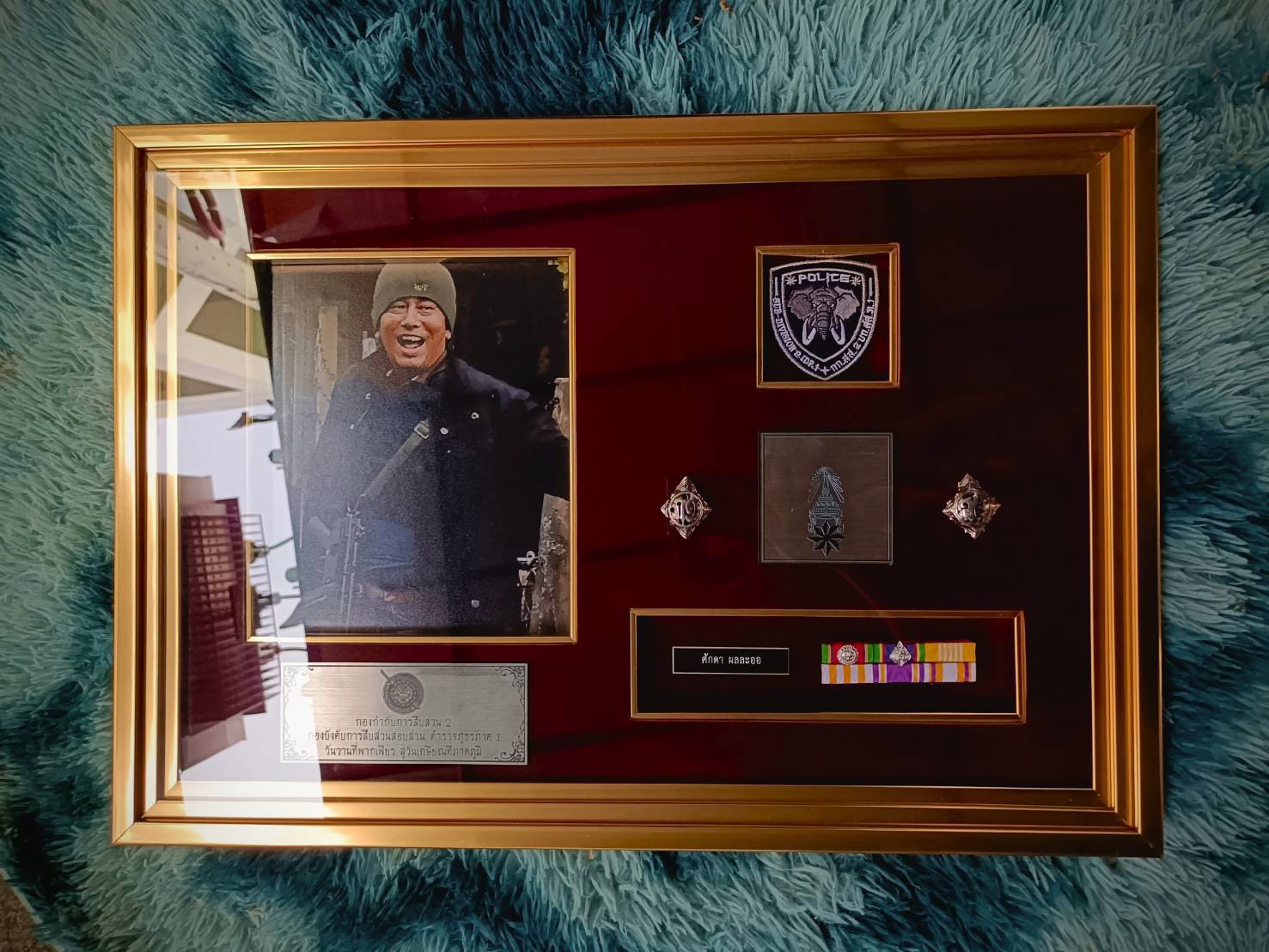 กรอบรูปเหรียญที่ระลึก ของขวัญเกษียณ ชิ้นเดียวในโลก กรอบรูปเก็บความทรงจำ กรอบตราสัญลักษณ์หน่วยงานราชการ