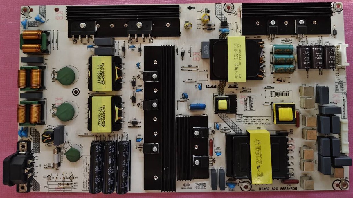 ซัพพลายทีวีไฮเซน HISENSE อะไหล่มือสองถอดจากเครื่อง รุ่น75B7500UW พาร์ท RSAG.820.8683/ROH