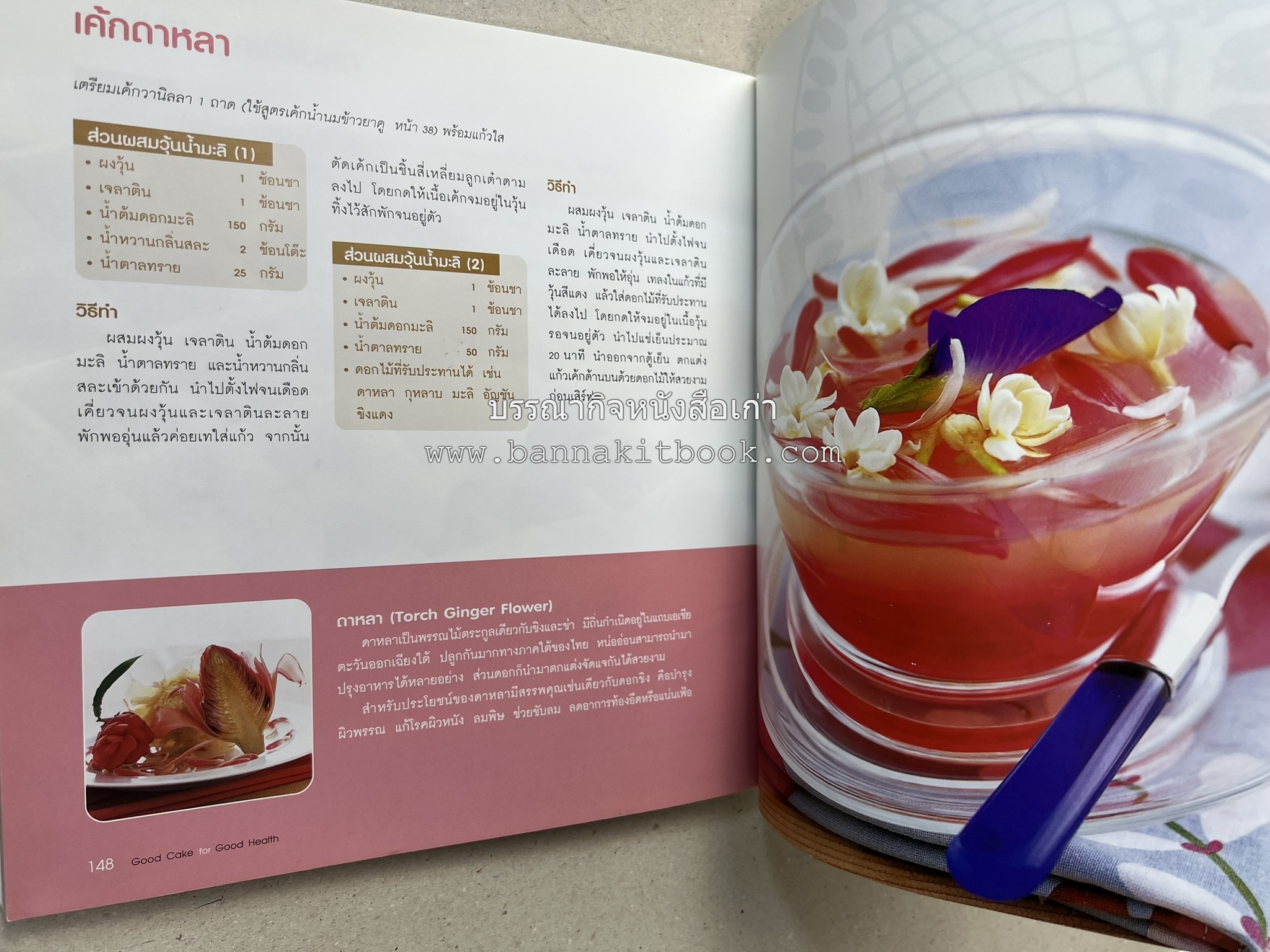 สูตรเค้กดีมีประโยชน์ 60 สูตร (Good Cake for Good Health) โดย : วนิดา คุ้มอนุวงศ์ และนิลุบล เรืองทอง.