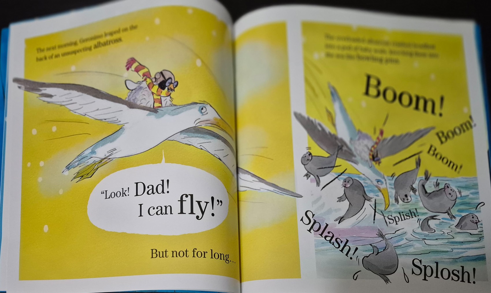 หนังสือนิทานปกอ่อน** 🍅🍅GERONIMO THE PENGUIN WHO THOUGHT HE COULD FLY! BY DAVID WALLIAMS