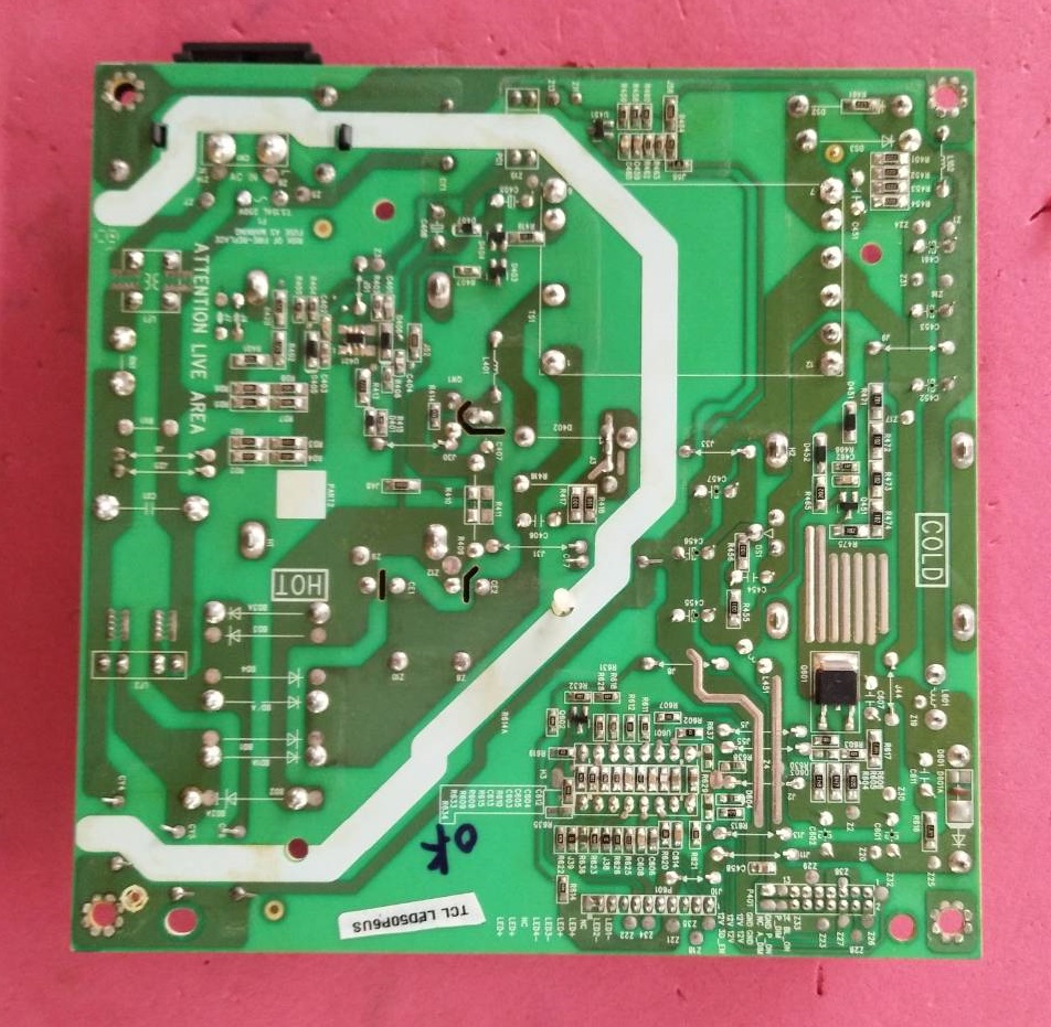 เพาเวอร์ซัพพลาย TCL(ทีซีแอล) ของแท้ถอดจากเครื่อง รุ่น LED50P6US 40-L121H4-PWB1CG