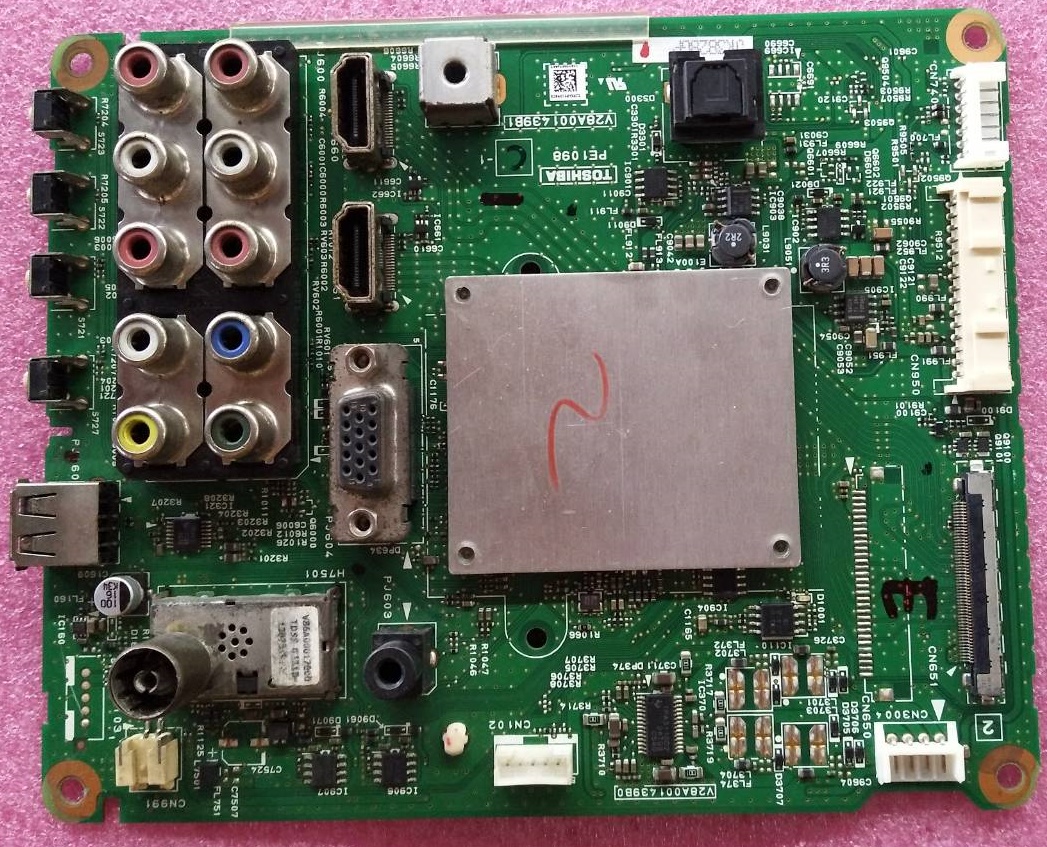 เมนบอร์ดทีวี TOSHIBA โตชิบา ใช้กับรุ่น 40PU200T เบอร์จอ S