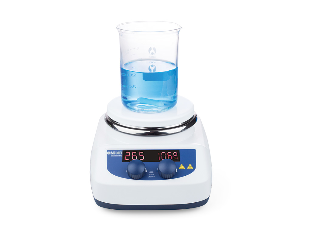 Double LED Digital Hotplate Magnetic Stirrer，stainless steel with ceramic coated hotplate，heating temperature up to 280°C
