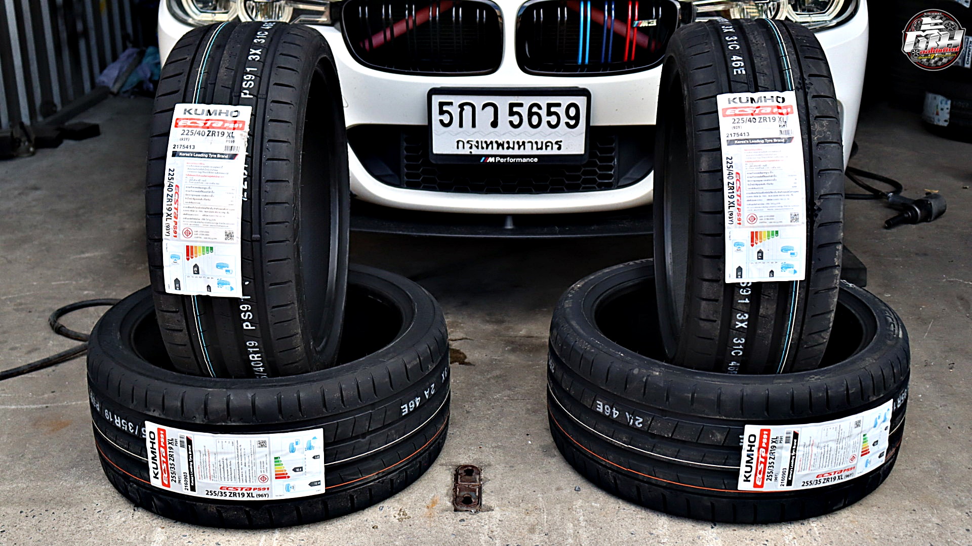 BMW Series3 320d เปลี่ยนยาง KUMHO ECSTA PS91 F 225/40R19 93Y R 255/35R19 96Y