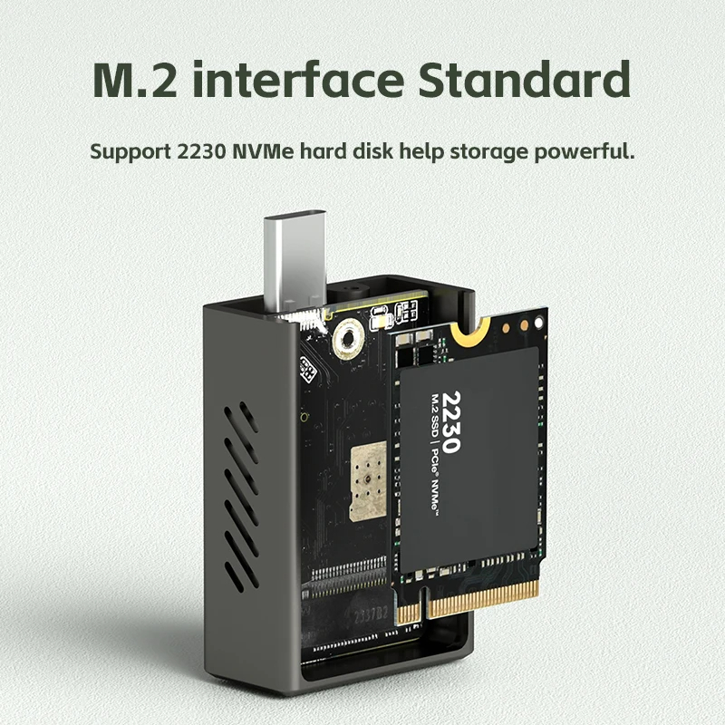 [ออกใบกำกับภาษีได้]พร้อมส่งจาก กทม ออกใบกำกับภาษีได้ Hagibis MC16 2230 M.2 NVMe SSD Enclosure with Cooling Fan for iPhone 16 15 Pro Max ProRes, USB 3.2 Gen2