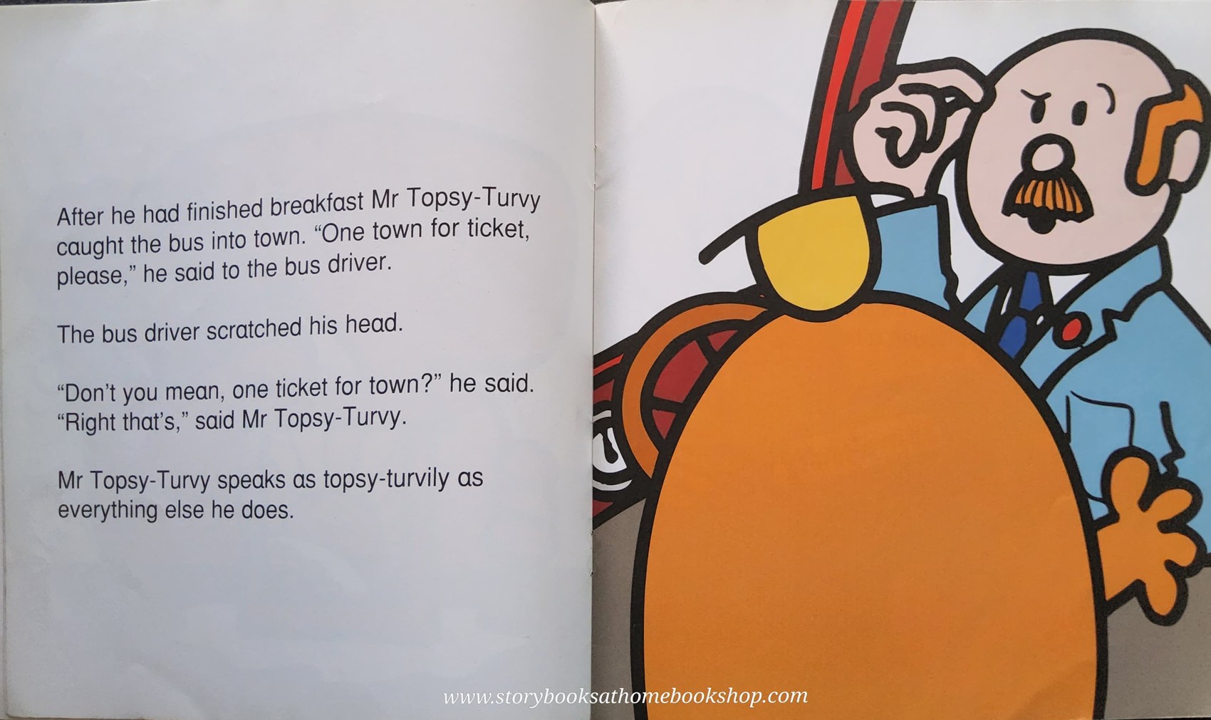 หนังสือ Bestseller book** **หนังสือนิทานปกอ่อน** 👉LITTLE MISS&MR.MEN👍 🍅🍅MR. TOPSY-TURVY THE ROUND WAY WRONG BY Roger Hargreaues