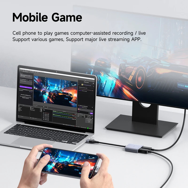 [ออกใบกำกับภาษีได้]พร้อมส่งจาก กทม Hagibis TC49S การ์ดจับภาพวิดีโอ HDMI-เข้ากันได้กับ USB a/c 1080P กับ4K LOOP OUT