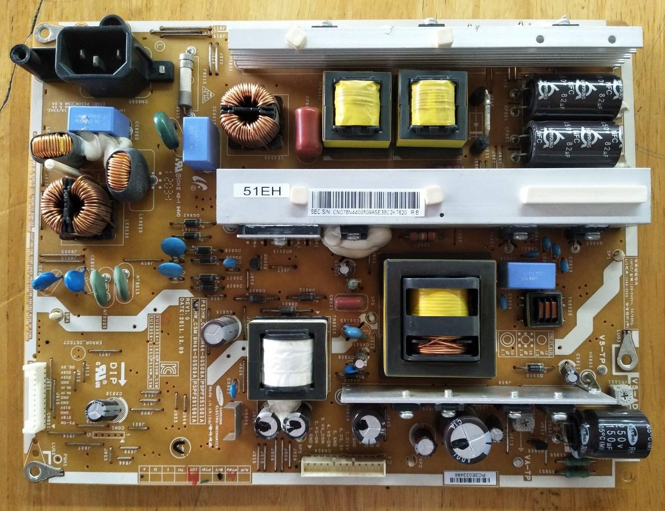ซับพลายซัมซุง (Power Supply Tv samsung) อะไหล่แท้/มือสองพร้อมใช้งาน พาร์ท BN44-00509A :BN44-00509B :BN44-00509D ใช้กับรุ่น PS51E450A1R :PS51E490B1R