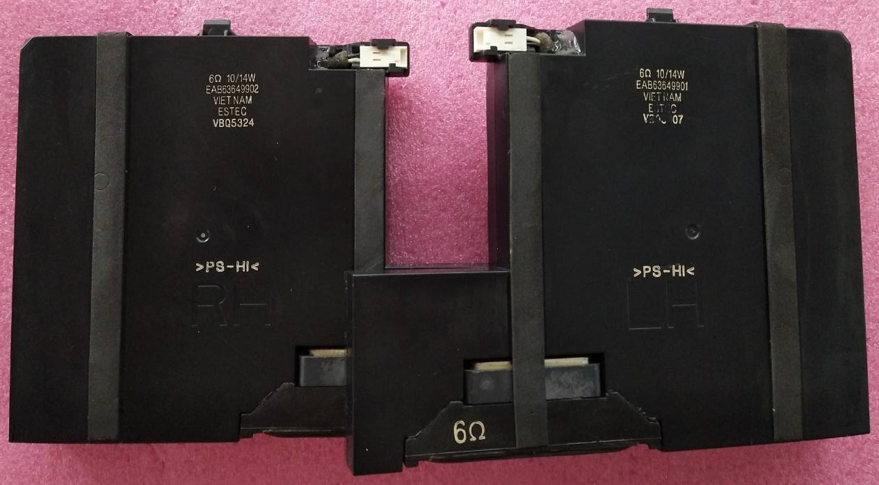ลำโพงทีวี LG (แอลจี) ของแท้ถอดจากเครื่อง พาร์ทEAB63649902+EAB63649901 6 โอมห์ 10/14วัตต์ รุ่น 42LF560T-TB 42LF560T-TB 42LX330C-TA 42LX530S-TA