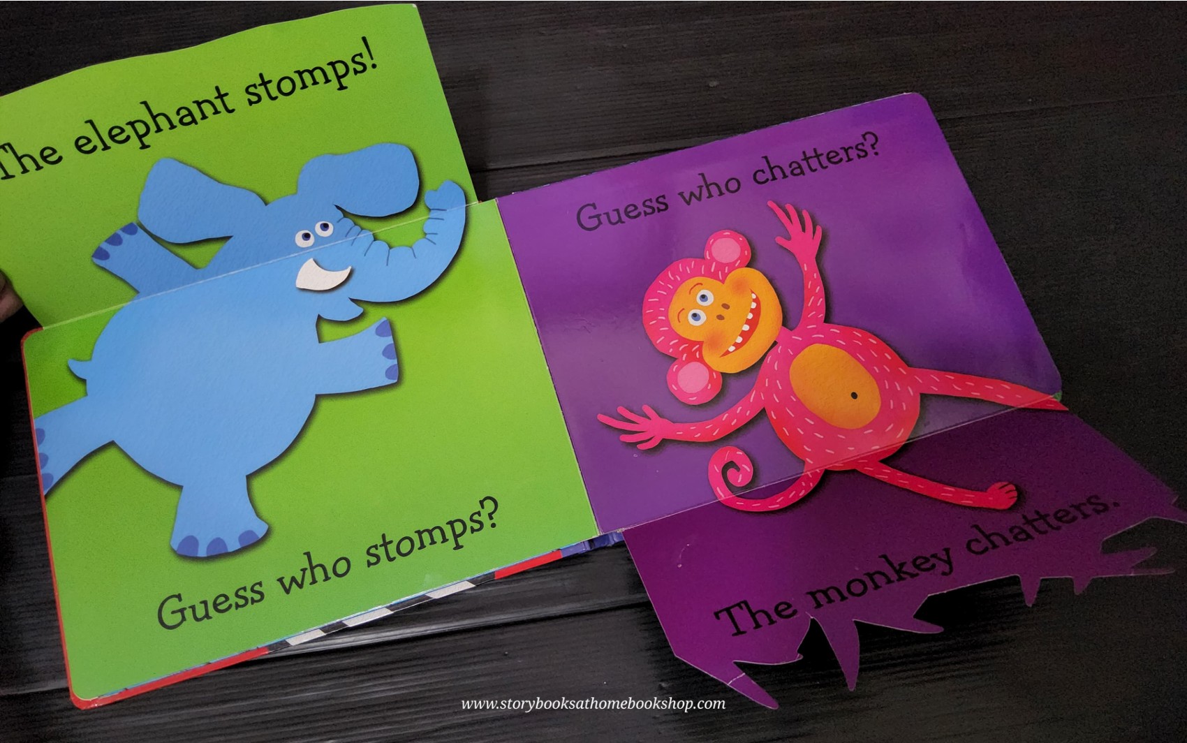 FLAP BOARD BOOK ** 🍅🍓GUESS WHO? AT THE ZOO BY JEANNETTE ROWE