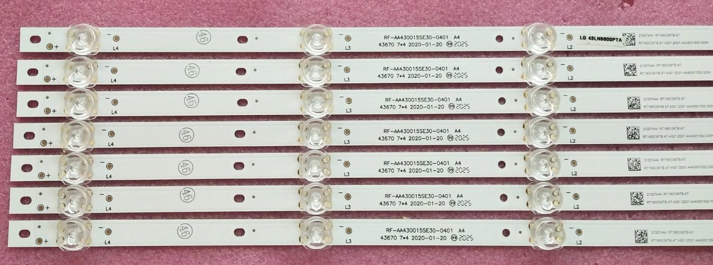 หลอดแบล็คไลท์ทีวี LG(แอลจี) อะไหล่มือสองถอดจากเครื่อง ใช้กับรุ่น43LN5600PTA