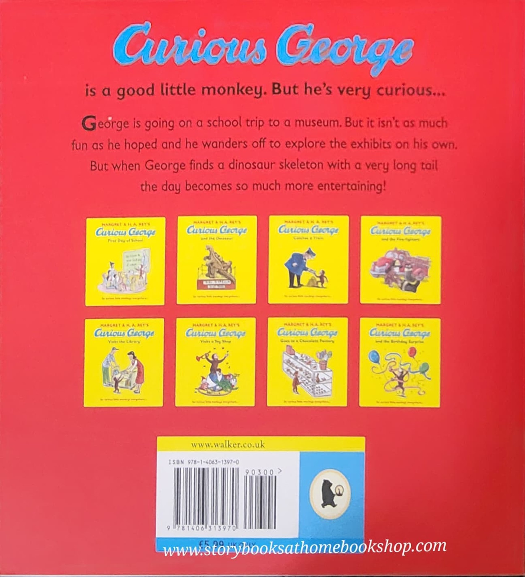 หนังสือนิทานปกอ่อน** 🍅🍓Curious George and the Dinosaur by MARGRET&H.A.REY