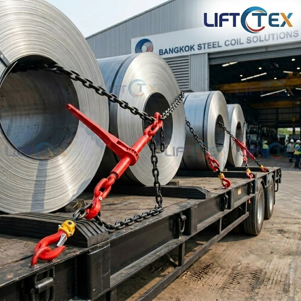โซ่รัดสินค้า Chain Lashing Transport Chain G43 G80 พร้อม Load Binder LIFTTEX