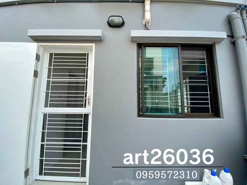 เหล็กดัด สีขาว ประตู บานเลื่อน