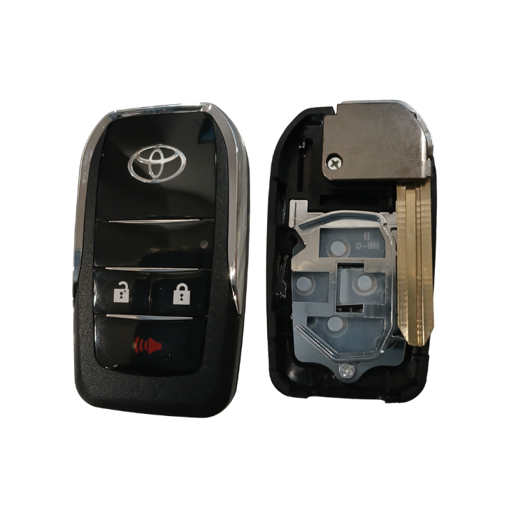 กรอบรีโมต Toyota 3 ปุ่ม (ปลดล็อก+ล็อก+เสียงร้อง)