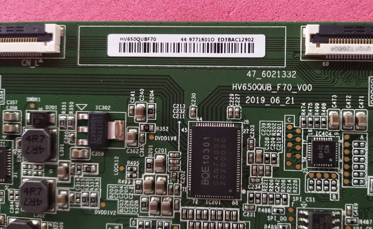 T-CON ACONATIC(อะโคเนติก)มือสองพร้อมใช้งาน ใช้กับรุ่น 65US534AN พาร์ทบอร์ดHV650QUBF70
