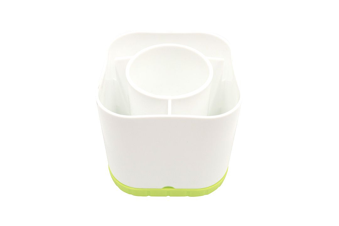 Cutlery storage box ที่ใส่ช้อนส้อม ที่เก็บช้อนส้อม พลาสติก 13x13x13 cm สีขาว
