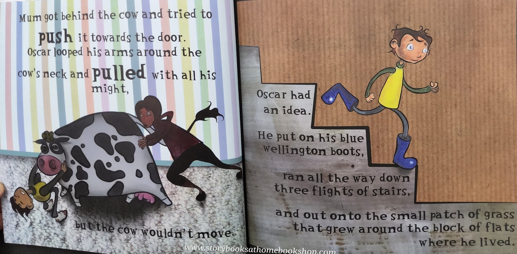 หนังสือนิทานปกอ่อน** 🍅THERE'S A COW IN THE FLAT