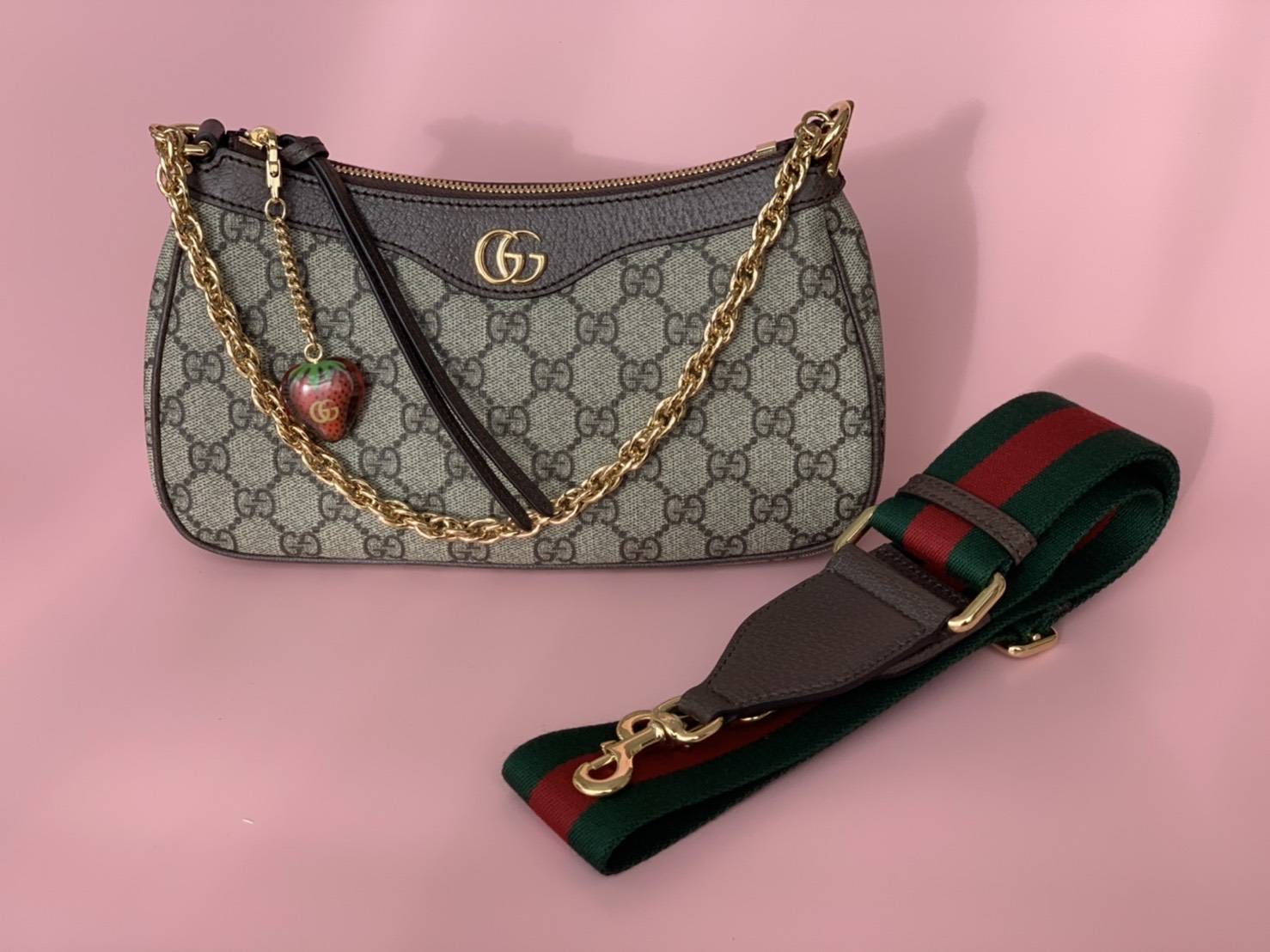 พร้อมส่งมาแล้วจ้า NEW GUCCI Small Ophidia Handbags B 25 cm x H 15.5 cm x T 6 cm อุปกรณ์ ถุงผ้า การด ถุงกระดาษ copy rec (Shop Thai 67,500 บาท แล้วจ้า)