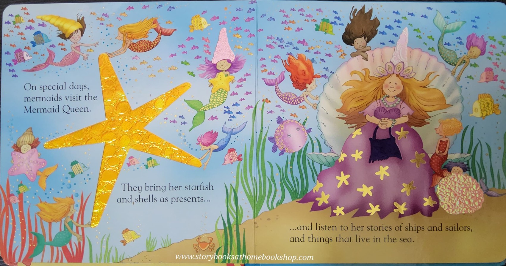 BOARD BOOK** ♥️USBONE SPARKLY TOUCHY-FEELY :MERMAIDS
