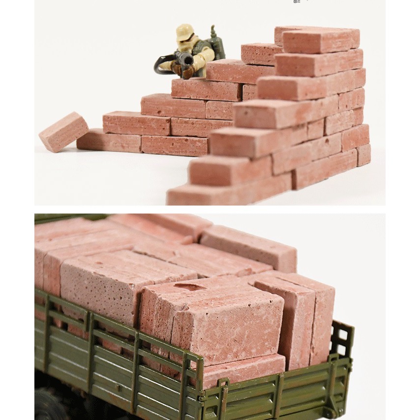 อิฐ ประกอบฉาก สร้างกำแพง โมเดล ฟิกเกอร์ Simulation Brick Model Figure 1/6 (20ก้อน)