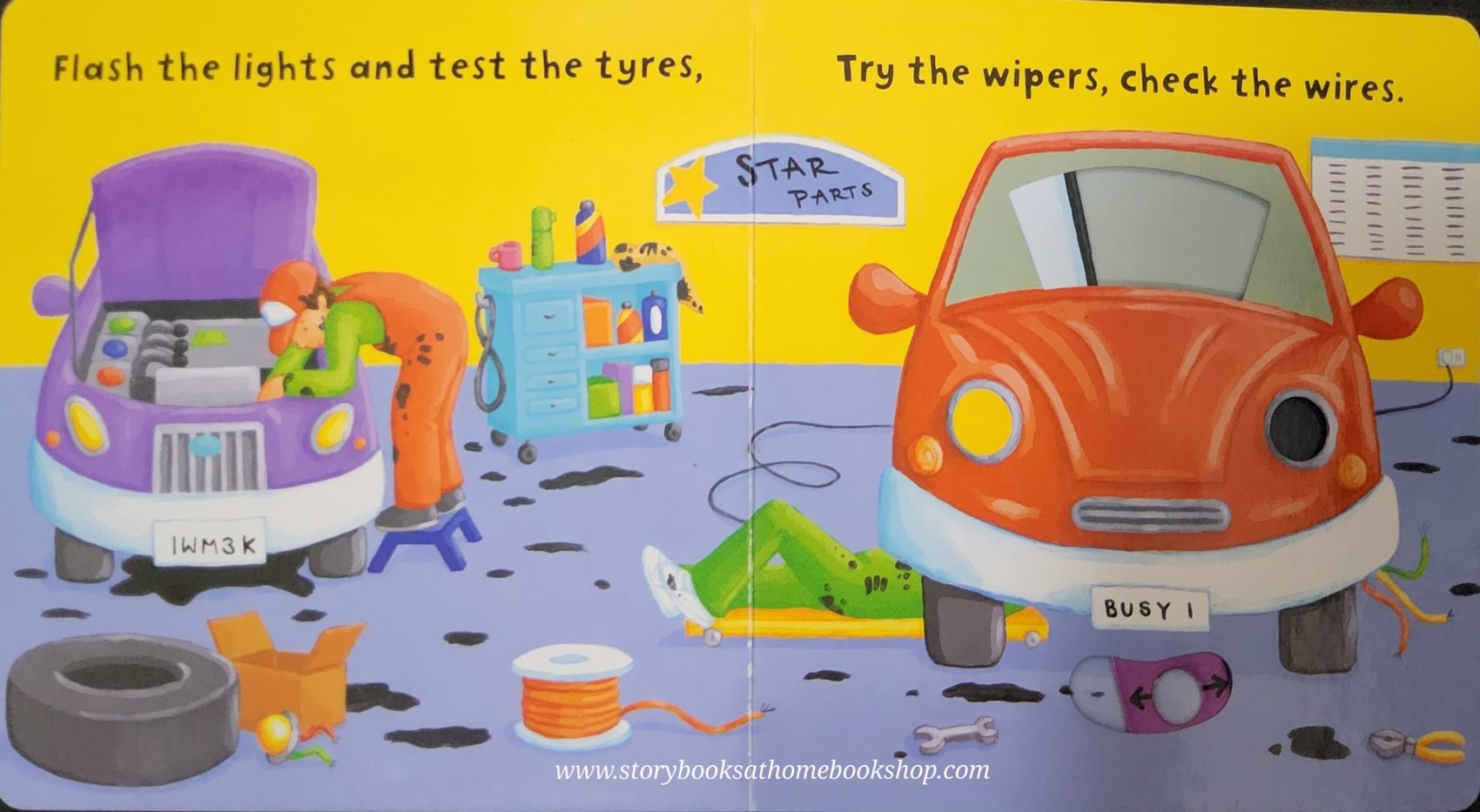 PLAY AND LEARN BOARD BOOK** 🍅🍅BUSY GARAGE BY RECECCA FINN