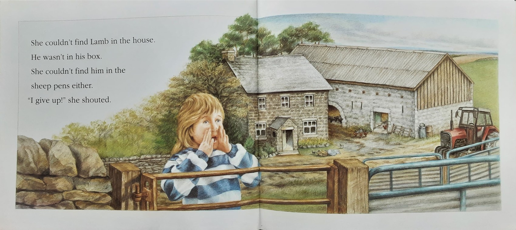 หนังสือนิทานเด็ก ปกอ่อน ภาษาอังกฤษ 🍅🍓EMMA'S LAMB BY KIM LEWIS/Used สภาพ 80-90%