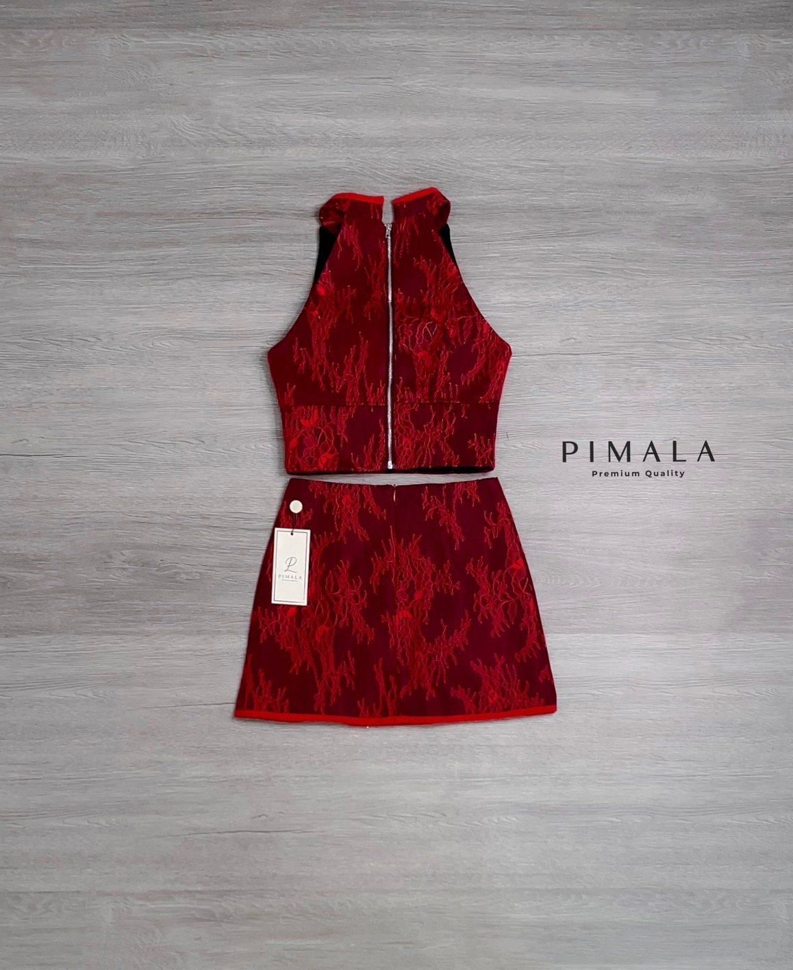 เซ็ทกี่เพ้า เสื้อ+กระโปรง XS S M L