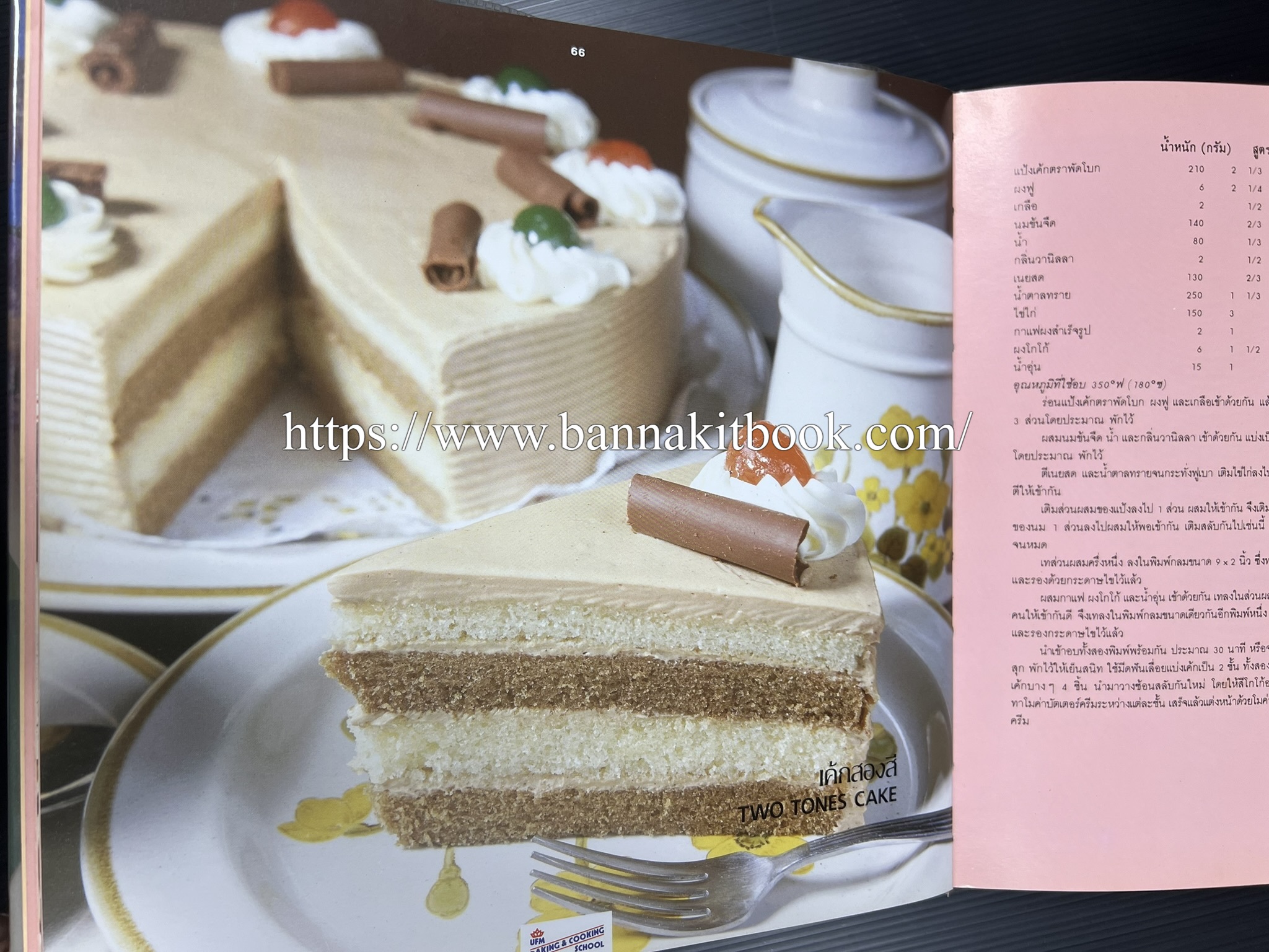 ตำราทำขนม จากแป้งสาลี (4 เล่ม) โรงเรียนสอนการผลิตอาหารและขนมอบ (UFM Baking & Cooking School (ตำราทำขนมอบ เค้ก เบเกอรี่ ของว่างในตำนาน).