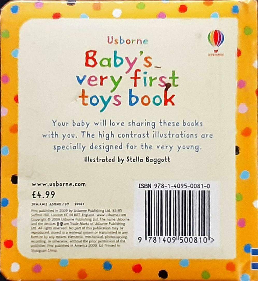 Board Book** 🍅🍓Usborne Baby's very first toys book