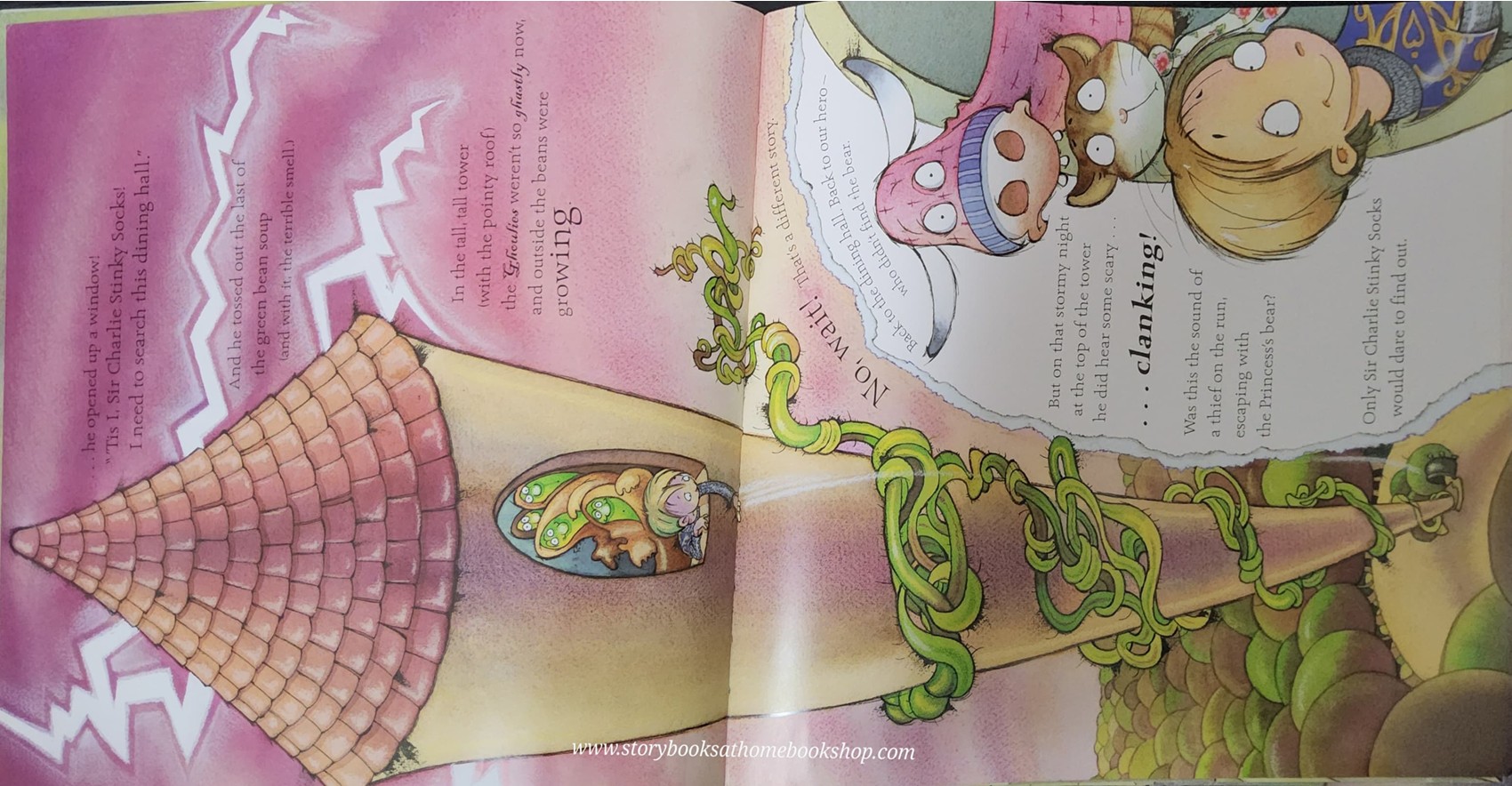 หนังสือนิทานปกอ่อน** 🍅🍓SIR CHARLIE STICKY SOCKS AND THE REALLY FRIGHTFUL NIGHT BY KRISTINA STEPHENSON