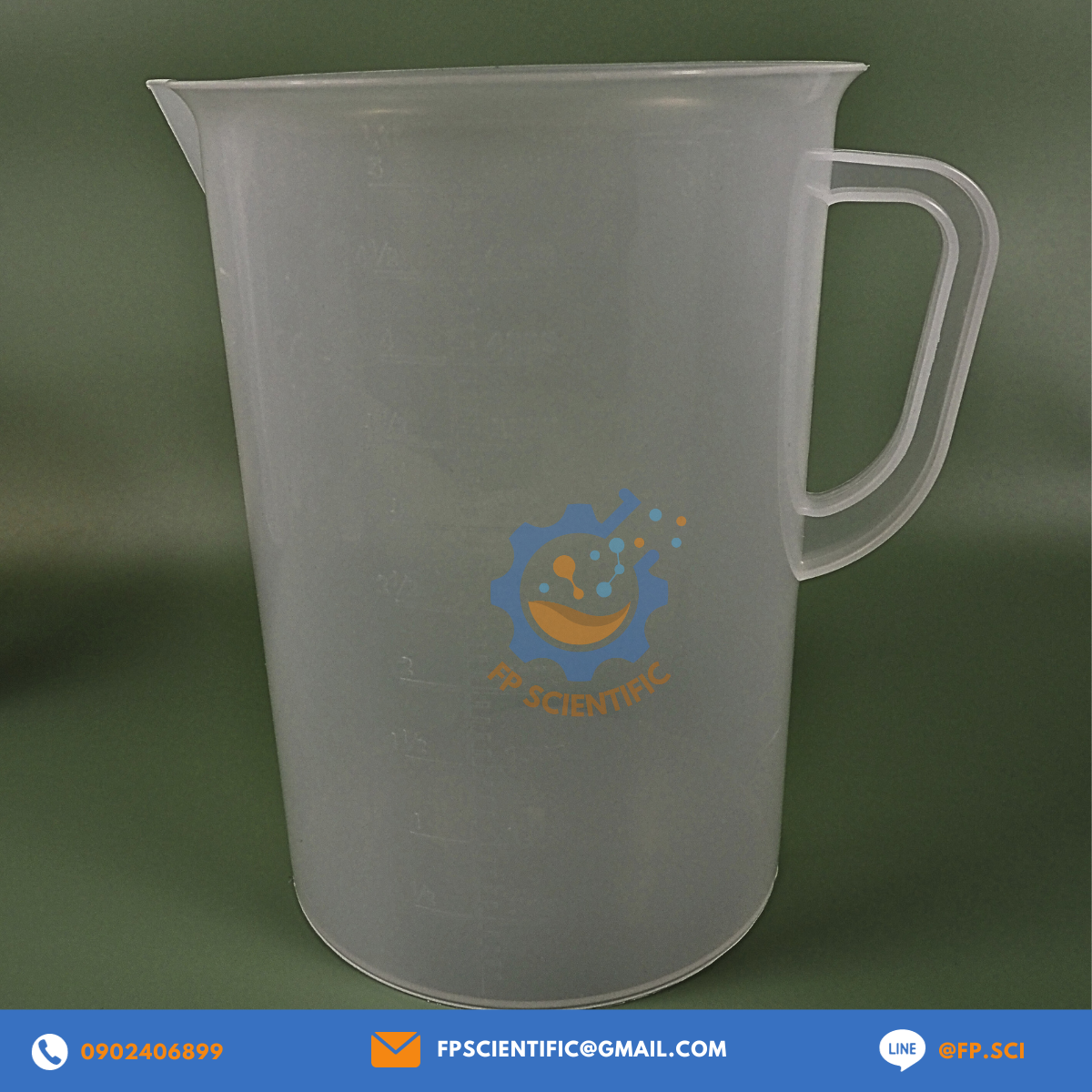 Beaker PP with handle (มีหู) ขนาด 5,000ml
