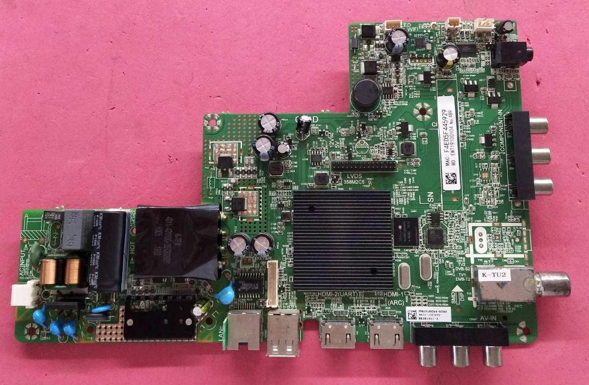 Main Board ACONATIC (เมนบอร์ด อะโคเนติค) อะไหล่แท้/ของถอด ใช้กับรุ่น 40HS522AN เบอร์ทีบาร์ V400HJ6-PE1